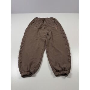 Adidas Sweatpants Womens XS Brown Adicolor 3 Stripes Trefoil Logo Joggers HOLE